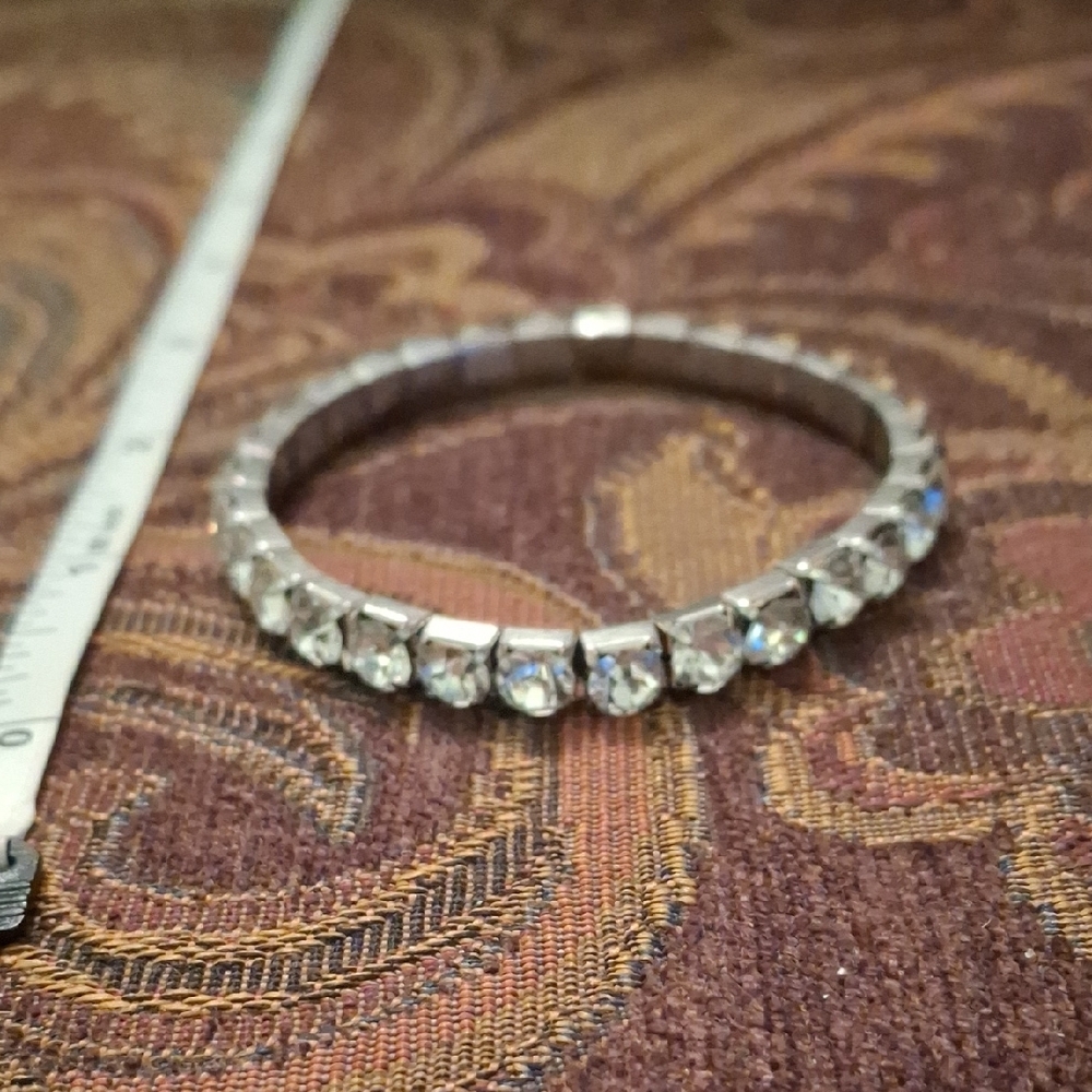 Elegant Silver Crystal Bracelet